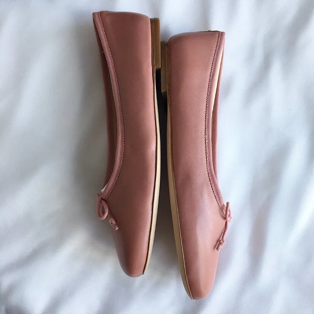 Kate Spade New York Honey Leather Ballet Flats in Blusher Pink in Size 7